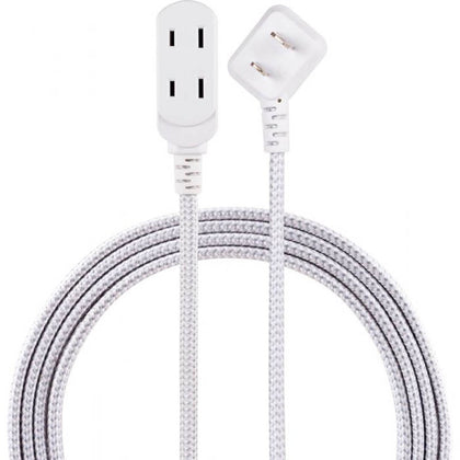 EXTENSION CORD 2/16 8FT WHT/GRY 3 OUTLETS 13A 125V