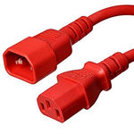 JUMPER CORD 3/18 24.5FT RND RED SJT C14 TO C13 FT2 105C