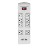 POWER BAR 8 O/LET 6FT CORD 2 USB 2.1A 1440 JOULES
