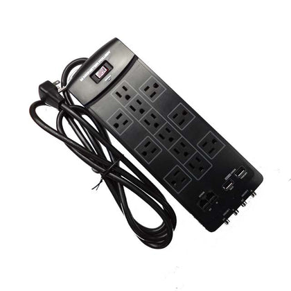 POWER BAR 12 O/LET 6FT CORD 2 USB 2.1A 2160 JOULES RA PLUG