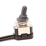 TOGGLE SWITCH 1P1T 7.5A ON-OFF 125VAC TH WIRE & BOOT 12MM HOLE