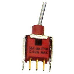 TOGGLE SWITCH MOM 1P2T 20MA ON- NONE-(ON) 20V UNTH PCST 5MM HOLE