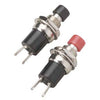 PUSH SWITCH MOM 1P1T NC THR SOL 7MM .5A/125VAC 2 BLK & 2 RED CAP
