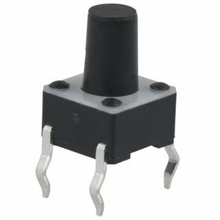 PUSH SWITCH MOM 1P1T NO PCST SQR 6X6MM ACTUATOR HT 3.5MM BLK