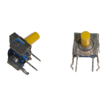 PUSH SWITCH MOM 1P1T NO PCRA SQR 8X8MM ACTUATOR HT 7MM YEL
