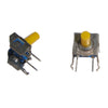 PUSH SWITCH MOM 1P1T NO PCRA SQR 8X8MM ACTUATOR HT 7MM YEL