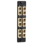 FIBER ADAPTER PANEL 3PORT SC-SC DUPLEX BEIGE LGX 6F W/FLANGE