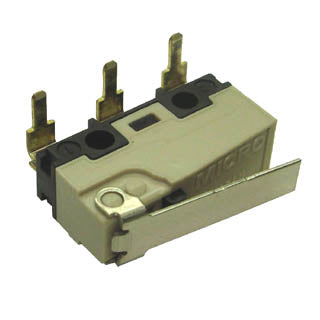 MICRO SWITCH 1P2T NO/NC 19X9MM 16MM ST LEVER 5A 250VAC PCRA