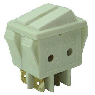 ROCKER SWITCH DUAL 1P1T 16A ON- OFF 125VAC QT 22X30MM WHT