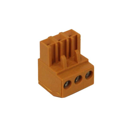 TERM BLOCK 3P FEM PLUG RA 5.08MM  28-16AWG 10A/300V 15MM WIDE ORG