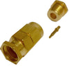 MIL SPEC SMA PLUG RG174 CLAMP GOLD 18GHZ