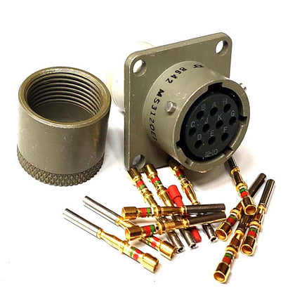 MIL SPEC CIRCULAR JACK 10S CHMT  7.5A/600V