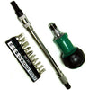 SCREWDRIVER MULTIBIT 10 IN 1 FLEXIBLE RATCHET HANDLE 7.5IN