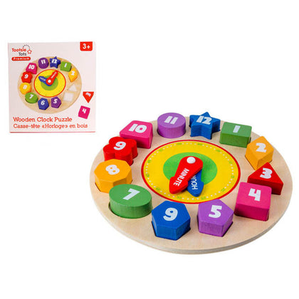 WOODEN CLOCK PUZZLE 13PCS/SET