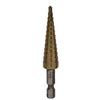 STEP DRILL BIT 5/32-1/2IN HSS WITH TITANIUM COATING