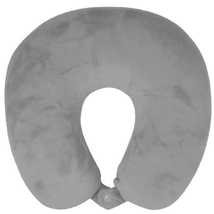 TRAVEL PILLOW MEMORY FOAM GREY