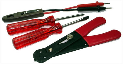 TESTER 80-500V AC/DC WITH WIRE STRIPPER 10-24AWG & S/DRIVERS