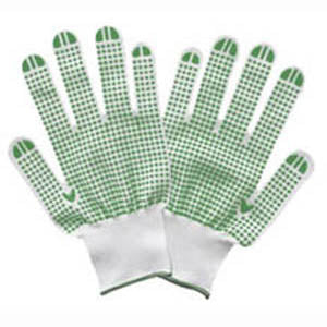 GLOVES ANTI-SLIP KNITTED LARGE POLYESTER COTTON 12PR/PACK