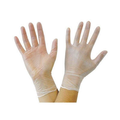 GLOVES VINYL LARGE CLEAR POWDER LATEX FREE SINGLE USE ONLY