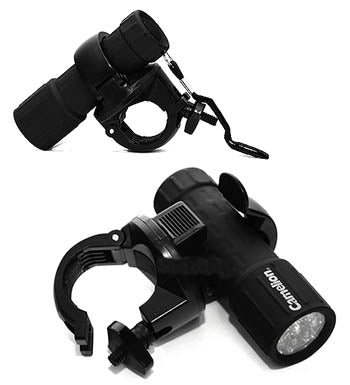 FLASHLIGHT WHITE SAFETY 9LED 3 AAA BATTERIES BICYCLE LIGHT