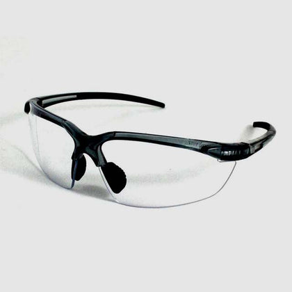SAFETY GLASSES CLEAR DARK GREY FRAME w/ CSA