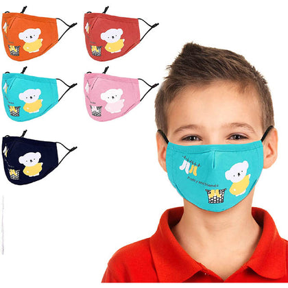 FACE MASK KIDS REUSABLE WASHABLE ADJUSTABLE BAND ASSORTED