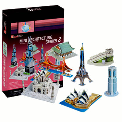 MINI ARCHITECTURES SERIES 2 144PCS/KIT 3D PUZZLE CUBIC FUN
