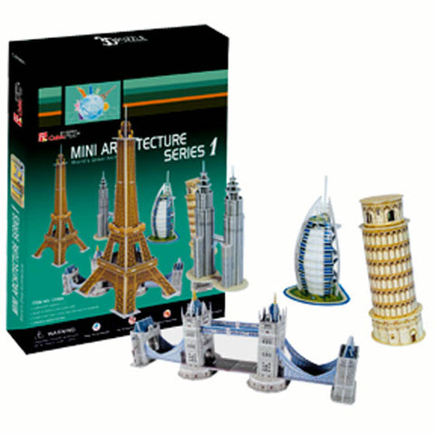 MINI ARCHITECTURES SERIES 1 99PCS/KIT 3D PUZZLE CUBIC FUN