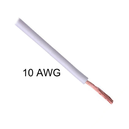 WIRE AUTOMOTIVE 10AWG 2.4M WHT 12V STRANDED