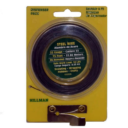 STEEL WIRE 22AWG 75FT DISPENSER PACK SAFE WORK LOAD 10LBS