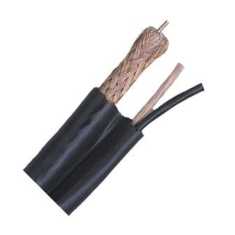 SIAMESE CABLE RG59U 18AWG/2C BLK 1000FT SPOOL