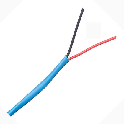 CABLE 2C 22AWG STR UNSH 1000FT BLU