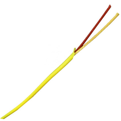 CABLE 2C 22AWG STR UNSH 1000FT YEL