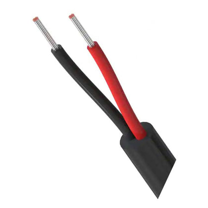 CABLE 2C 18AWG STR UNSH 1500FT 105C 300V PVC BLACK SPT-2