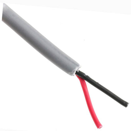 CABLE 2C 16AWG STR UNSH 500FT GRY