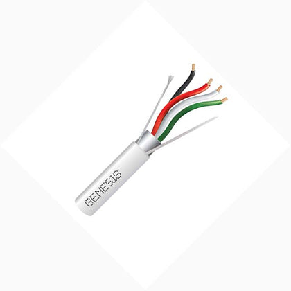 CABLE 4C 18AWG STR SHLD 500FT CMP PLENUM WHT
