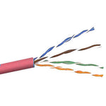 CABLE CAT5E FT4 SOL RED 1000FT UTP 4P/24AWG 350MHZ