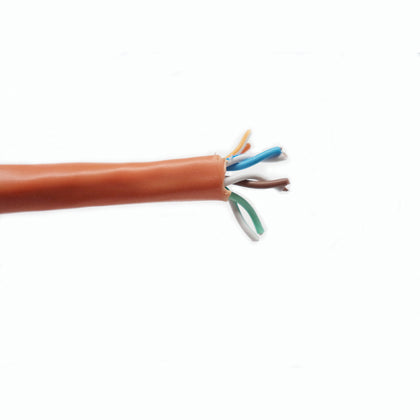 CABLE CAT5E FT4 STR ORG 1000FT UTP 4P/24AWG CM