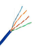 CABLE CAT5E FT6 SOL BLU 1000FT UTP 4/24AWG 350MHZ PLENUM