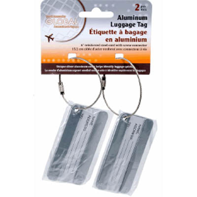 LUGGAGE TAG 2X3IN HANG CARD ALUMINUM