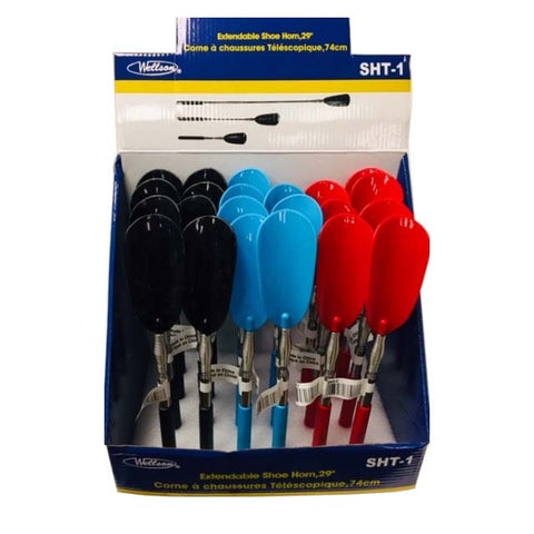 SHOE HORN 29IN TELESCOPIC ASSORTED COLORS