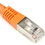 PATCH CORD CAT5E ORG 1FT SHIELD BOOT